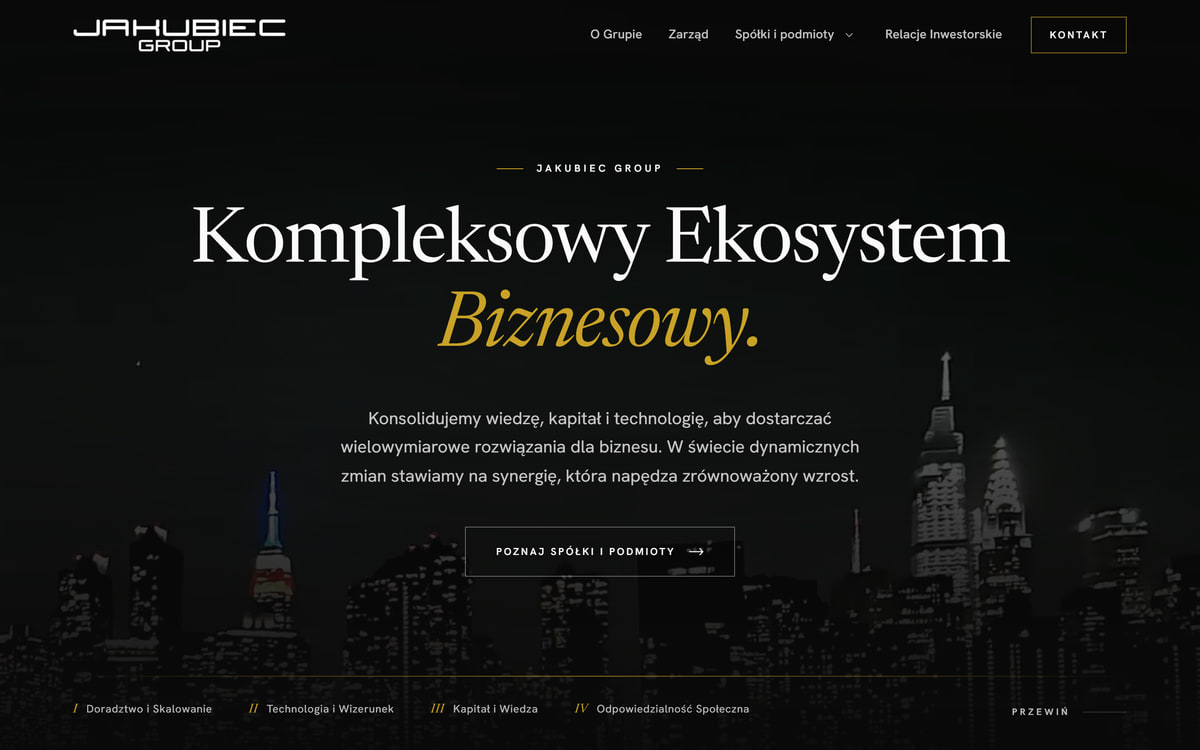 Podgląd strony jakubiecgroup.pl